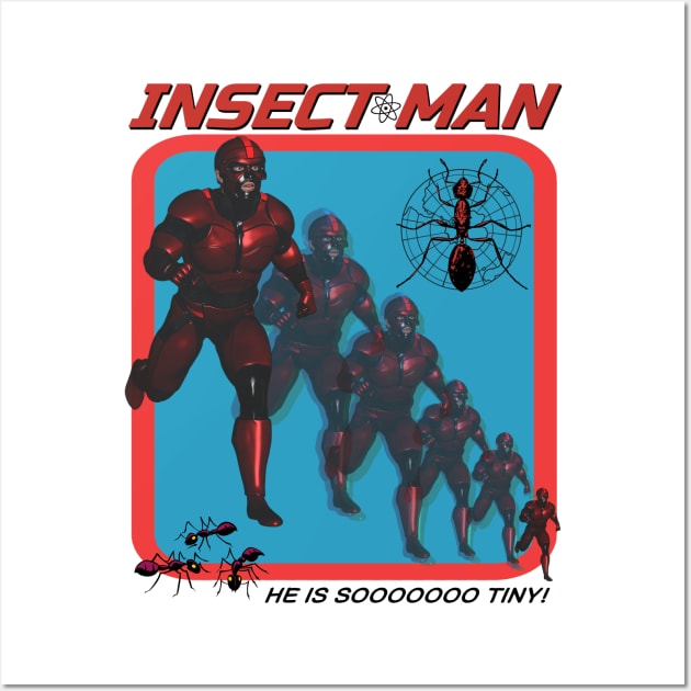 INSECT MAN Retro Off Brand Knock Off Parody Boot Super Hero Wall Art by blueversion